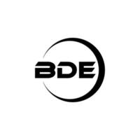 BDE letter logo design in illustration. Vector logo, calligraphy designs for logo, Poster, Invitation, etc.