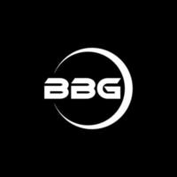 BBG letter logo design in illustration. Vector logo, calligraphy designs for logo, Poster, Invitation, etc.