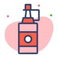 Squeezable bottle of flavored sauce, customizable icon of ketchup vector