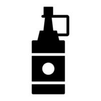 Squeezable bottle of flavored sauce, customizable icon of ketchup vector