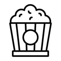 Popcorn vector icon in trendy style, isolated on white background