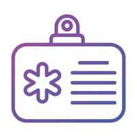 Beautiful icon of medical card, employee id card, hospital pass vector
