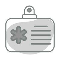 Beautiful icon of medical card, employee id card, hospital pass vector