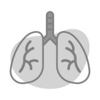 Lungs with modern style vector icon