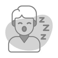 un icono de dormido hombres vector diseño