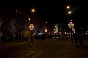 warsaw by night photo