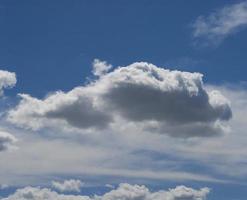 blue sky and white clouds photo