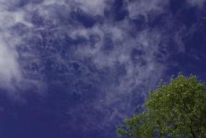 blue sky and white clouds photo