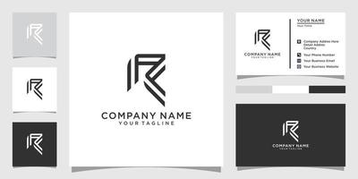 Initial letter R logo technology vector design