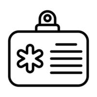 Beautiful icon of medical card, employee id card, hospital pass vector