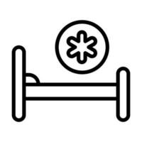 A trendy style of hospital bed, patient stretcher, editable vector icon