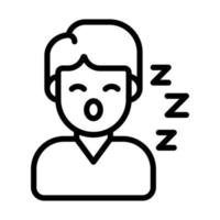 un icono de dormido hombres vector diseño