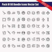 Set 60 pc web icons, Basic Ux Ui Icons. Vector illustration