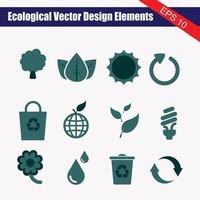 eco simpático relacionado Delgado línea icono conjunto en mínimo estilo. lineal ecología iconos ambiental sustentabilidad sencillo símbolo. editable carrera vector