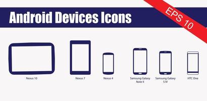 Mobile Phone, Tablet PC, Computer Monitor and Laptop Vector Illustration Set With Transparent Background