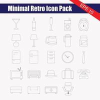 Collection of smart house linear icons - control of lighting, heating, air conditioning. Set of home automation and remote monitoring symbols drawn with thin contour lines. Vector illustration.