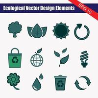 eco simpático relacionado Delgado línea icono conjunto en mínimo estilo. lineal ecología iconos ambiental sustentabilidad sencillo símbolo. editable carrera vector