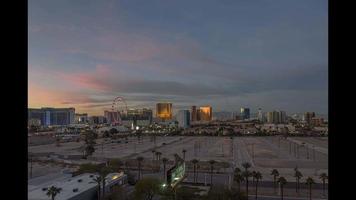 Time lapse video of sunset over Las Vegas