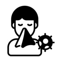 An amazing style of sneezing vector modern design of flu