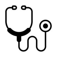 Medical instrument stethoscope vector icon, editable vector