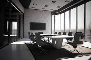 Interior meeting room in modern space office . photo