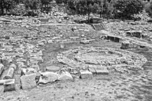 l old ruins of the ancient temple of Apollo in Didim, Turkey on a hot summer day photo