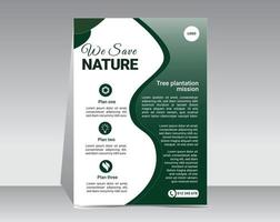 Nature banner design web template vector