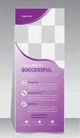 Modern roll up banner design web template vector