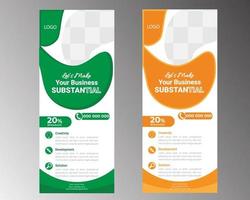 Abstract banner roll up or standee banner template vector