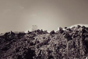 Mediterranean landscape and rocks in the Turkish city of Alanya on a warm summer afternoon photo