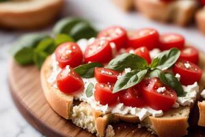 Sandwich with ham, cheese and salad on a white plate. sandwich with tuna and vegetables. photo