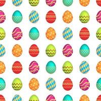 Seamless pattern with colorful Easter eggs. Vector illustration