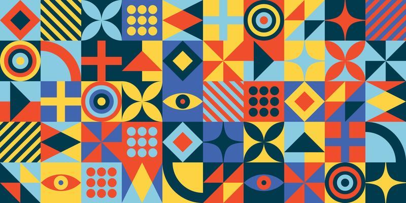 GEOMETRIC ABSTRACT II 図案 幾何学絵画 テキスタイル見本帳 GEOMETRIC ABSTRACT II 図案 幾何学絵画 テキスタイル見本帳 大