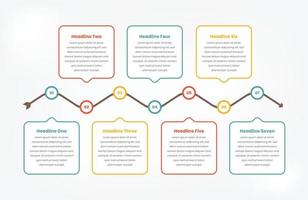 Progress or infographic timeline for data presentation vector