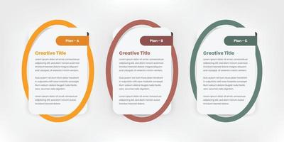 Text presentation infographic card intertwine with oval vector