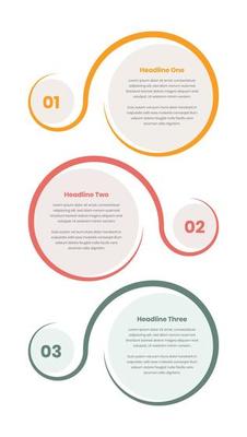 Steps infographic business text presentation template with abstract infinity shape