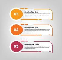 Minimal infographic steps or process cards vector