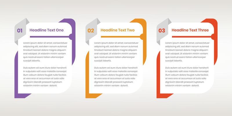 Concept or process presentation abstract infographic template with long text