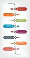 Long timeline vertical infographic text presentation template vector