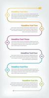 Vertical infographic timeline template for text based presentation vector