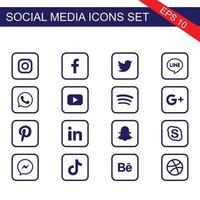 icon, social, media, facebook, logo, vector, instagram, linkedin, twitter, youtube, set, whatsapp, web, telegram, snapchat, pictogram, symbol, app, flat, business, internet, logotype, sign, vimeo, net vector