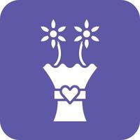Flower Bouquet Vector Icon Design
