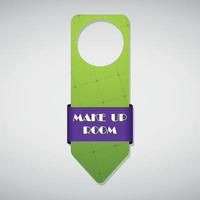 Vector Image Of A Door Hanger For Make Up Room