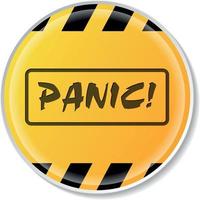 Vector Image Of A Yellow Button With Text On It