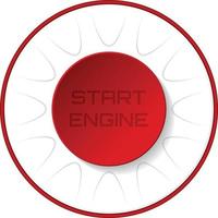 Vector Image Of A Red Button With Text On It