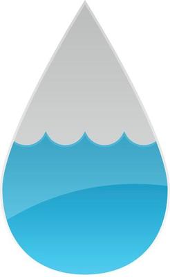 Illustration Of A Water Drop For Logotype Design