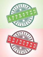 Two Stamps With Text Approved And Not Approved vector