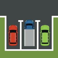 Vector Illustration Of A Parking Place In Garage