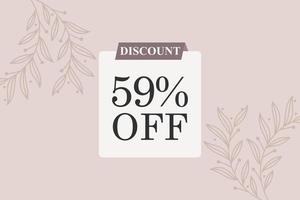 59 percent Sale and discount labels. price off tag icon flat design. vector
