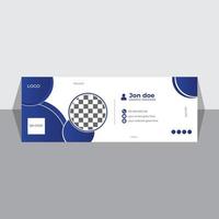 Professional Email Signature Design Template. vector